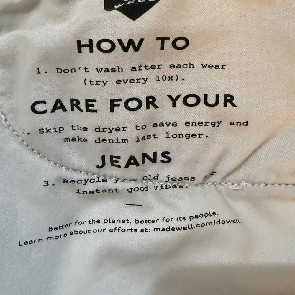 Madewell Roadtripper Stovepipe Jeans | High Rise 27T Tall Raw Hem Blue - Picture 4 of 12